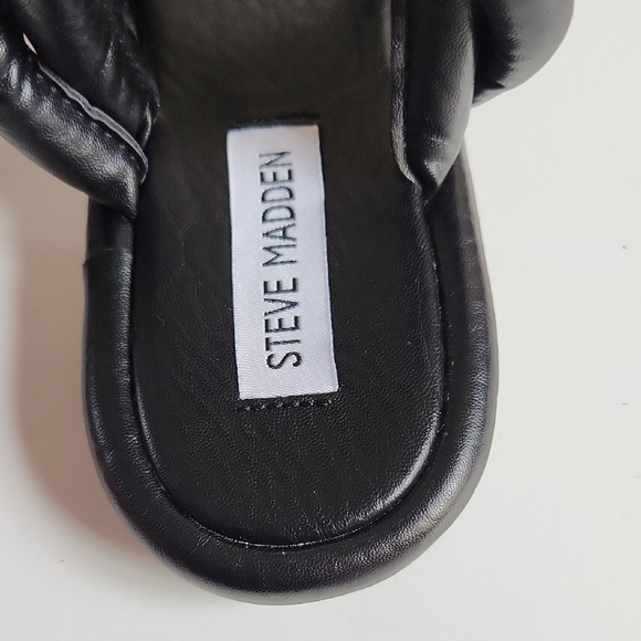 Steve Madden Tangil Sandal Women's Leather Women's Sandals Black Size 6.5 - Picture 6 of 11